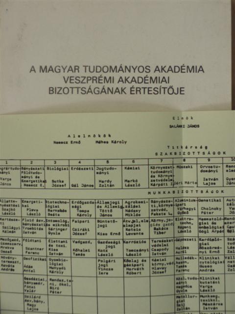 Burgert Róbert - A Magyar Tudományos Akadémia Veszprémi Akadémiai Bizottságának értesítője 1986 [antikvár]