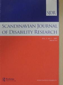 Agneta Hugemark - Scandinavian Journal of Disability Research 2007/1. [antikvár]