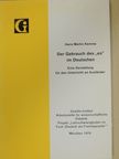 Hans-Martin Kemme - Der Gebrauch des "es" im Deutschen [antikvár]