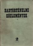 Hadtörténelmi közlemények 1954 I. évfolyam 2 [antikvár]