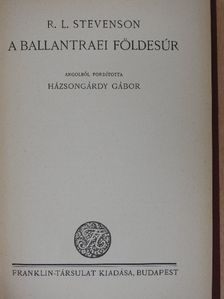 R. L. Stevenson - A ballantraei földesúr [antikvár]
