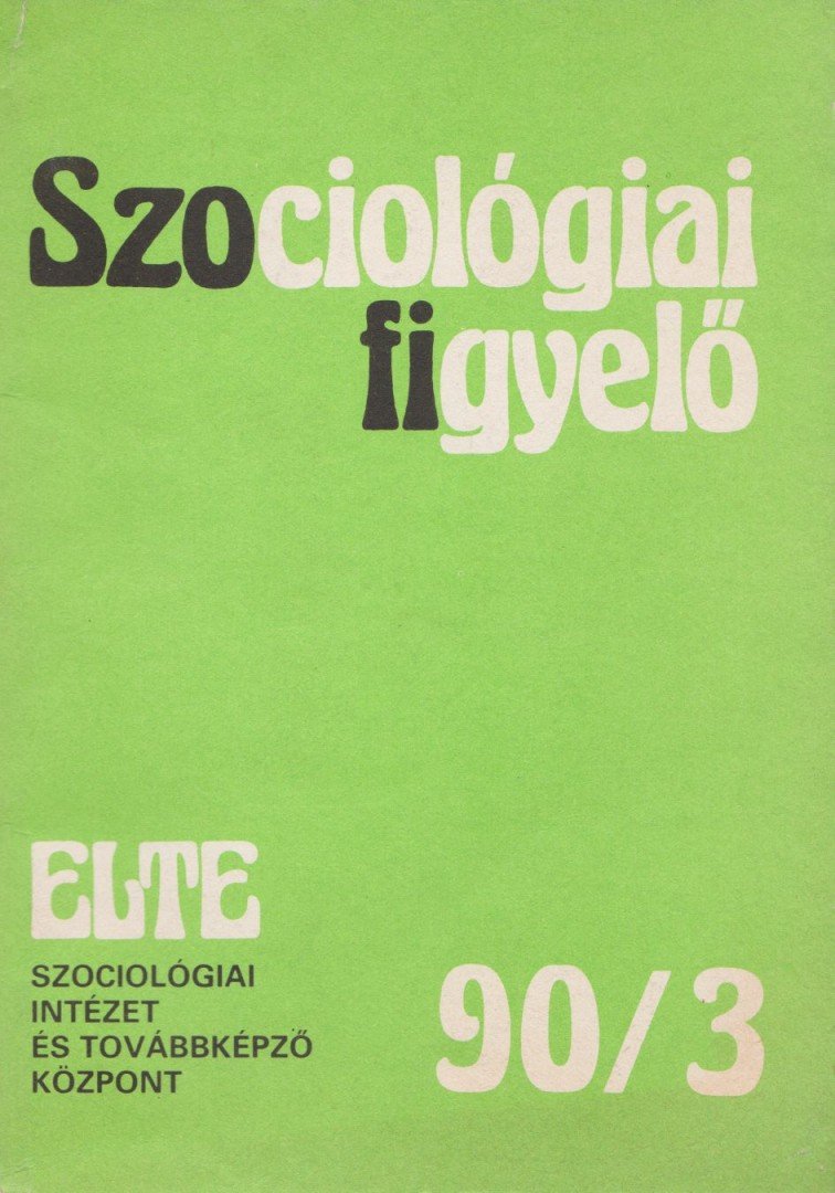 Békés Ferenc - Szociológiai figyelő 1990/3. [antikvár]