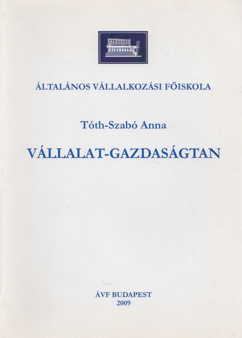 Vállalat-gazdaságtan [antikvár]