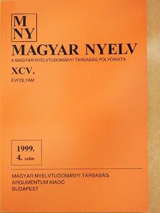 Éder Zoltán - Magyar Nyelv 1999. december [antikvár]