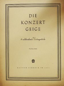 E. Granados - Die Konzert Geige [antikvár]