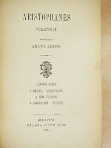 Arany János - Aristophanes vígjátékai II. [antikvár]