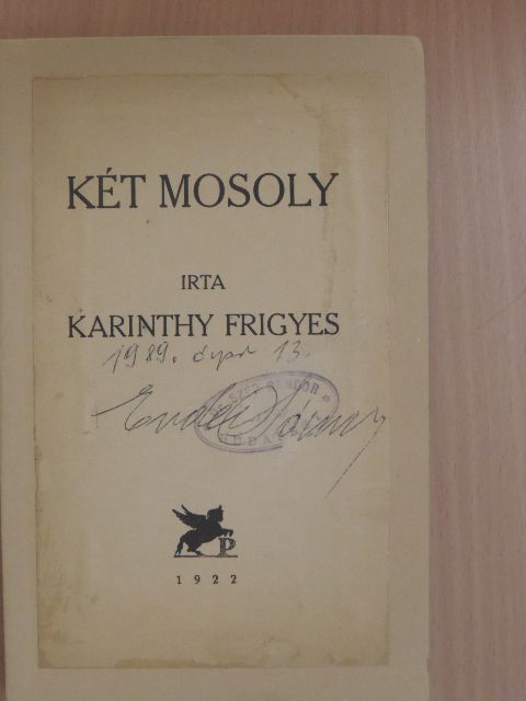 Karinthy Frigyes - Két mosoly [antikvár]