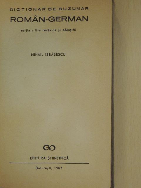 Mihail Isbásescu - Dictionar de buzunar Roman-German [antikvár]