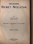 Timár Pál - Rendszeres német nyelvtan [antikvár]