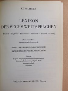 Kürschner - Lexikon der Sechs Weltsprachen I-II. [antikvár]
