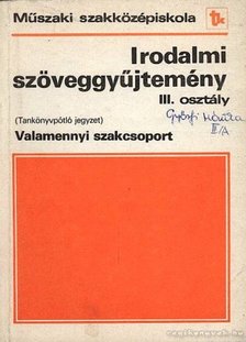 Horváth Zsuzsa - Irodalmi szöveggyűjtemény III. tankönyvpótló jegyzet [antikvár]