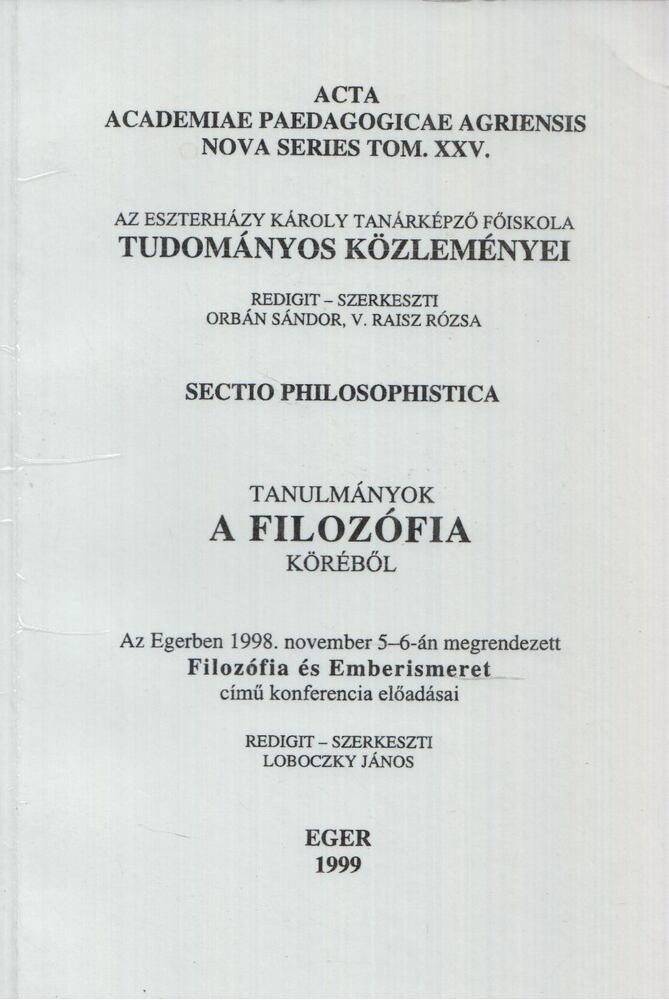 Loboczky János - Tanulmányok a filozófia köréből (dedikált) [antikvár]