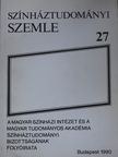 Békés András - Színháztudományi Szemle 27. (dedikált példány) [antikvár]