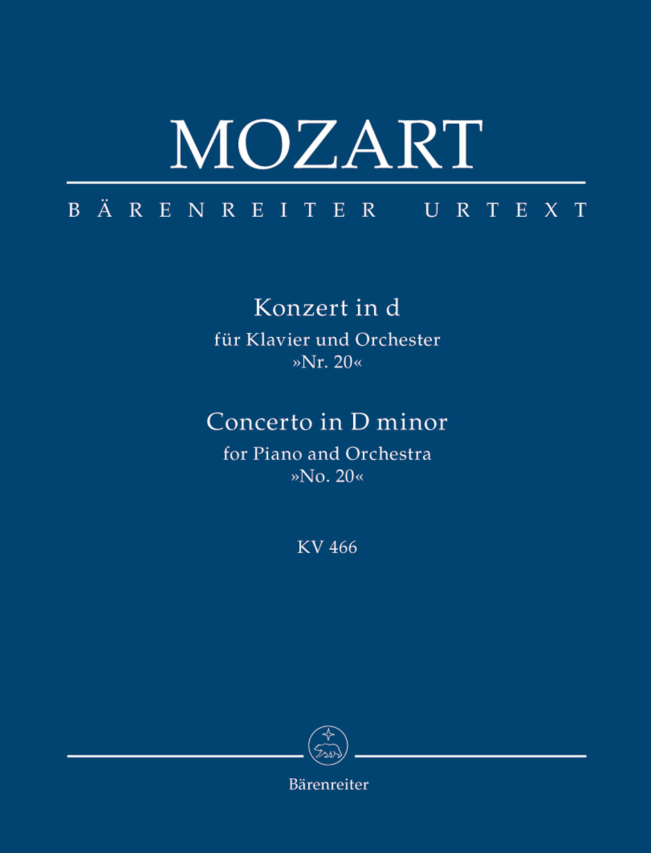 MOZART, W,A, - KONZERT IN d FÜR KLAVIER UND ORCHESTER NR.2O KV 466 TASCHENPARTITUR URTEXT
