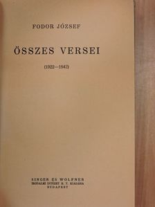 Fodor József - Fodor József összes versei [antikvár]