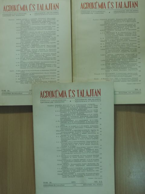 A. N. Ibrahim - Agrokémia és Talajtan 1971/1-4. [antikvár]