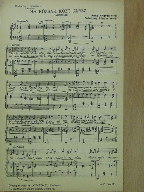 Fonó Frigyes - Ha rózsák közt jársz... [antikvár]