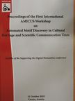 Pablo Gervás - Proceedings of the First International AMICUS [antikvár]