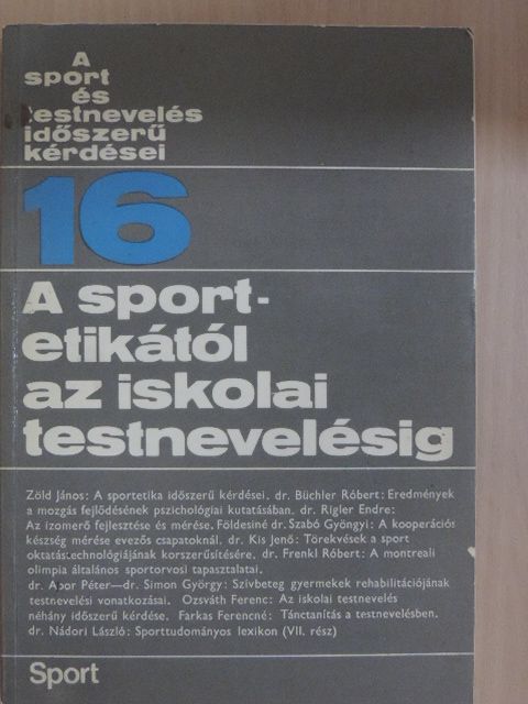 Dr. Apor Péter - A sportetikától az iskolai testnevelésig [antikvár]