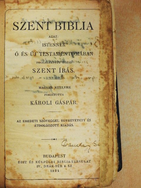 Szent Biblia (rossz állapotú) [antikvár]