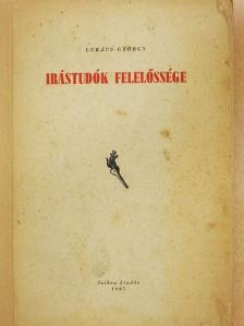 Lukács György - Irástudók felelőssége [antikvár]