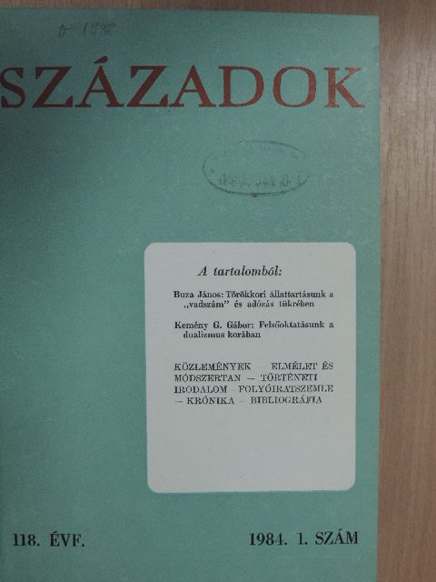 A. A. Sevjakov - Századok 1984. (nem teljes évfolyam) [antikvár]