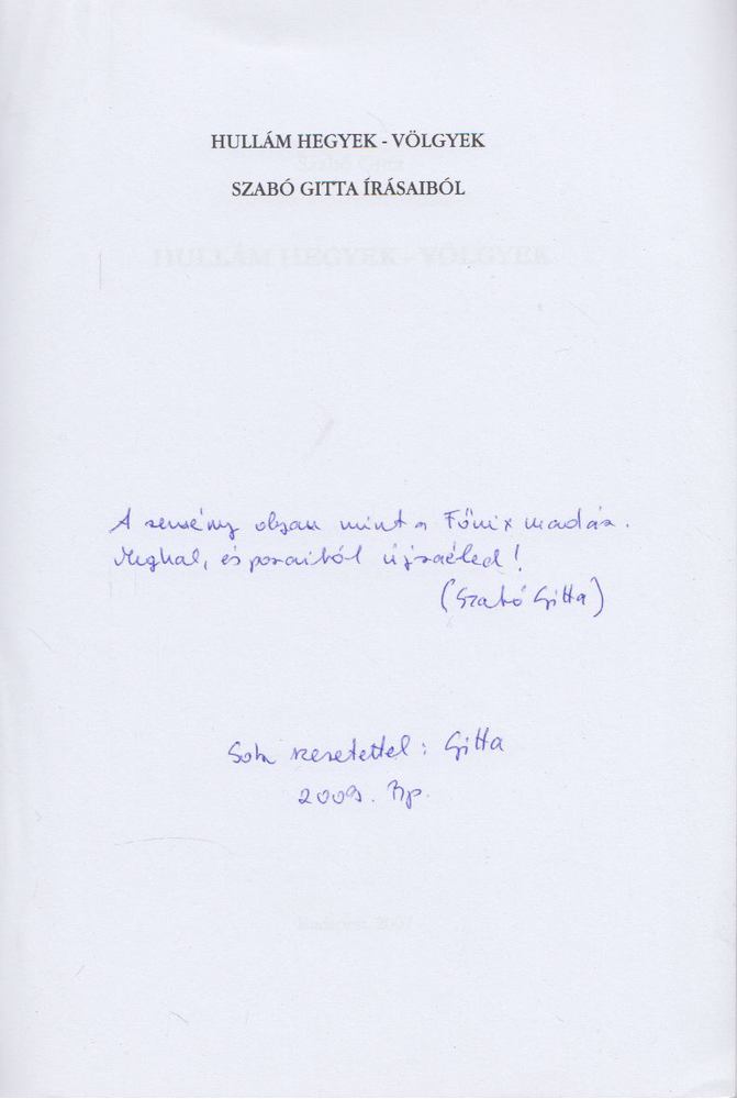 Szabó Gitta - Hullám hegyek-völgyek (Dedikált) [antikvár]