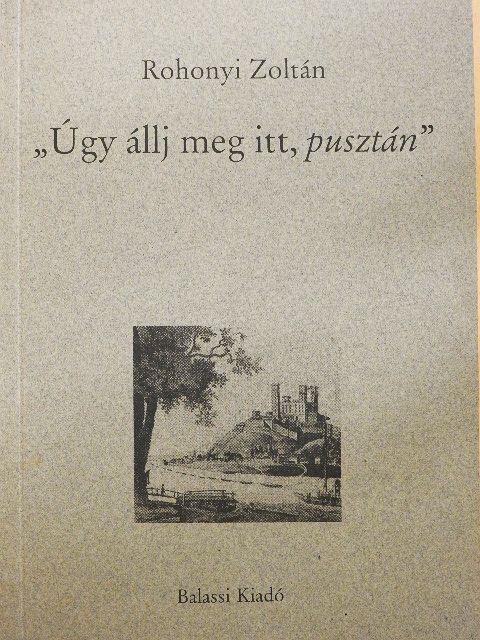 Arany János - "Úgy állj meg itt, pusztán" [antikvár]