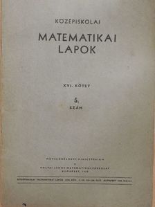 Turán Pál - Középiskolai matematikai lapok 1958. évi 5. szám [antikvár]