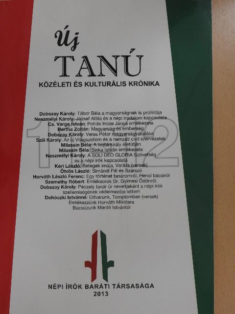 Bertha Zoltán - Új Tanú 2013/11-12. [antikvár]