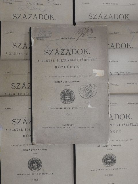 Dr. Károlyi Árpád - Századok 1884/1-10. [antikvár]