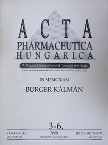 Barcza Lajos - Acta Pharmaceutica Hungarica 2000. július-december [antikvár]