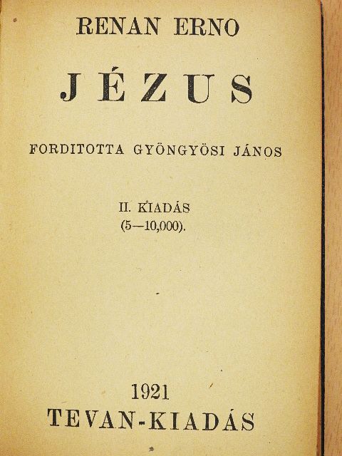 Renan Ernő - Jézus [antikvár]