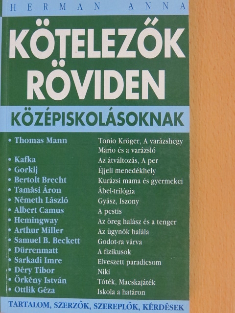 Kötelezők röviden középiskolásoknak 4. [antikvár]