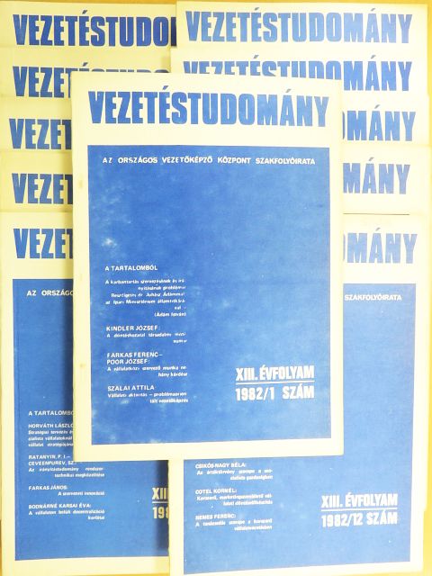 Ádám István - Vezetéstudomány 1982. (nem teljes évfolyam) [antikvár]