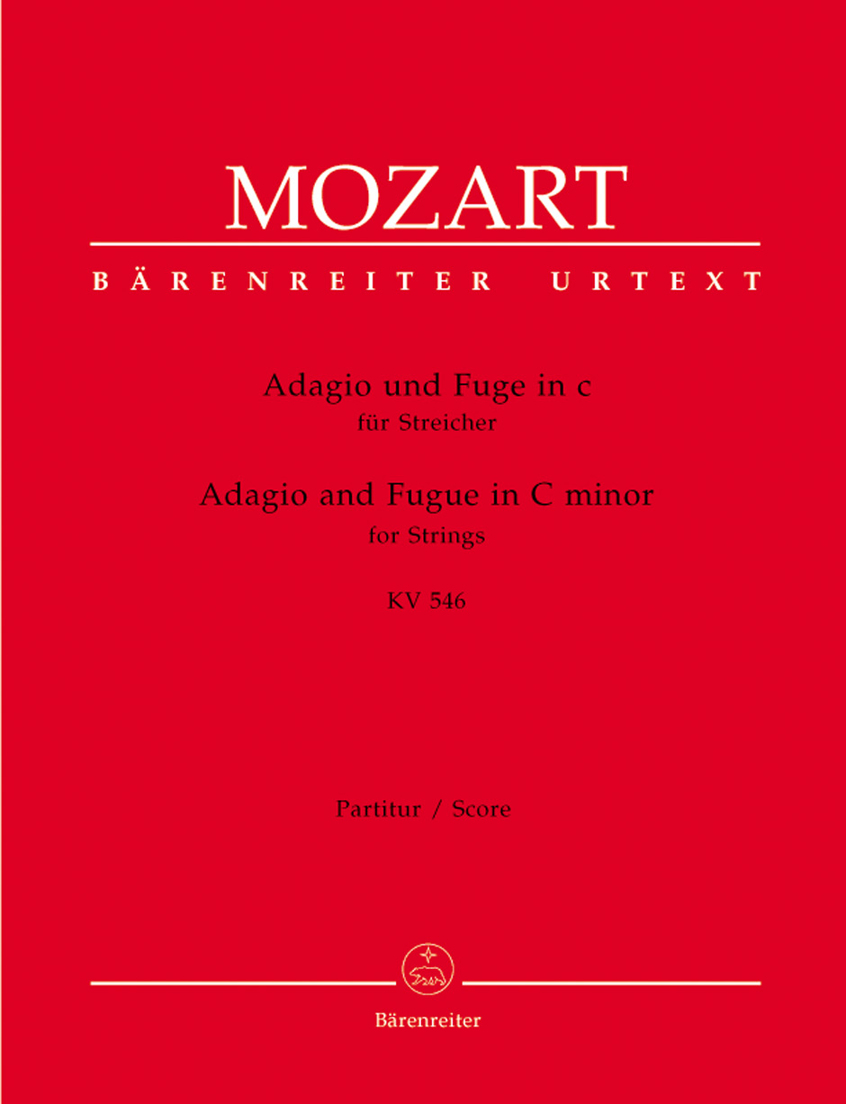 MOZART - ADAGIO UND FUGE IN C FÜR STREICHER KV 546 PARTITÚRA SZÓLAMOKKAL