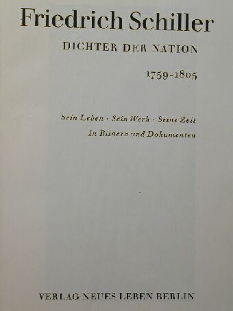 Friedrich Schiller Dichter der Nation 1759-1805 [antikvár]