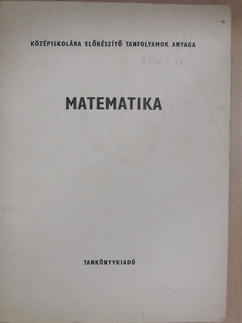 Rohovszky Rudolf - Matematika [antikvár]