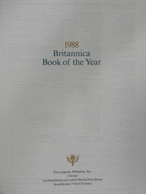 Britannica Book of the Year 1988 [antikvár]