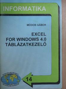 Módos Gábor - Excel for Windows 4.0 táblázatkezelő [antikvár]