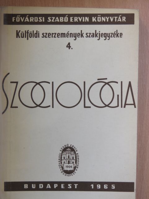 Breiner Sándorné - Külföldi szerzemények szakjegyzéke 4. [antikvár]