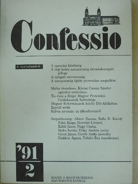 Albert Zsuzsa - Confessio 1991/2. [antikvár]