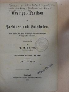 P. A. Scherer - Exempel-Lexikon für Prediger und Katecheten II. (gótbetűs) [antikvár]