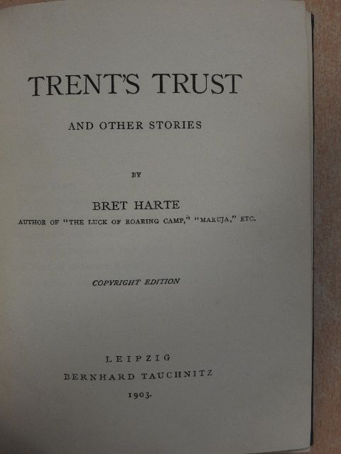 Bret Harte - Trent's trust [antikvár]