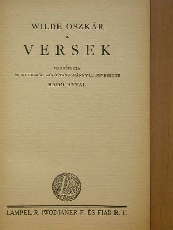 Oscar Wilde - Versek [antikvár]