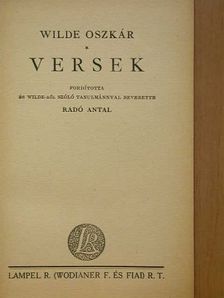 Oscar Wilde - Versek [antikvár]