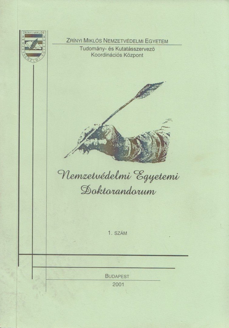 Dr. Szilágyi Tivadar - Nemzetvédelmi Egyetemi Doktorandorum 1. szám [antikvár]