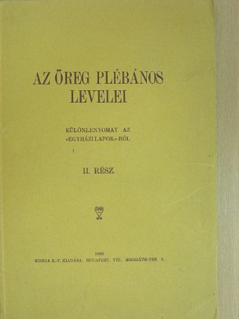 Az öreg plébános levelei II. [antikvár]