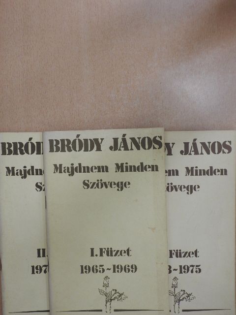 Bródy János - Bródy János Majdnem Minden Szövege I-III. [antikvár]