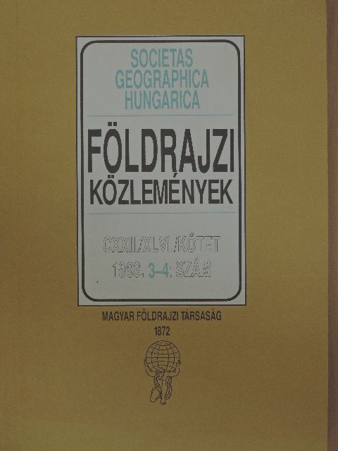 Bora Gyula - Földrajzi közlemények 1998/3-4. [antikvár]